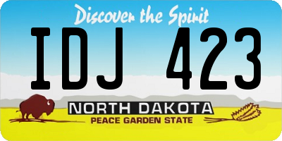 ND license plate IDJ423