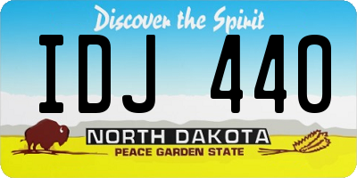 ND license plate IDJ440
