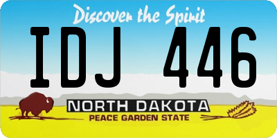 ND license plate IDJ446