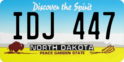 ND license plate IDJ447