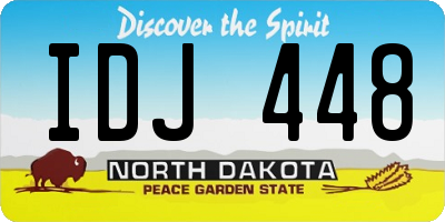 ND license plate IDJ448