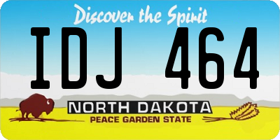 ND license plate IDJ464