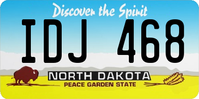 ND license plate IDJ468