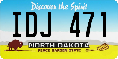 ND license plate IDJ471