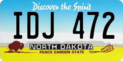 ND license plate IDJ472