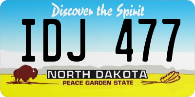 ND license plate IDJ477