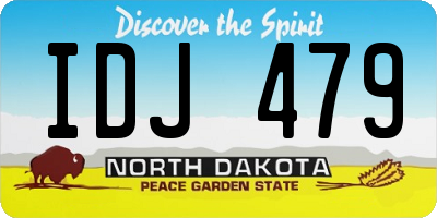 ND license plate IDJ479