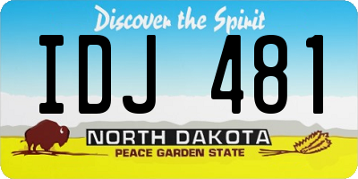 ND license plate IDJ481
