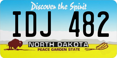 ND license plate IDJ482