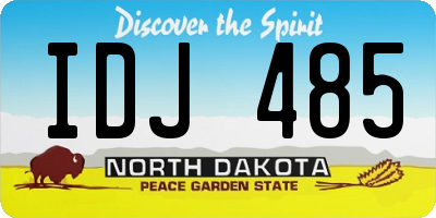 ND license plate IDJ485
