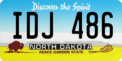 ND license plate IDJ486