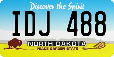 ND license plate IDJ488