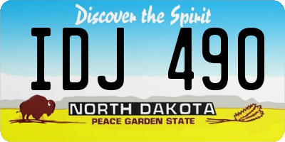ND license plate IDJ490