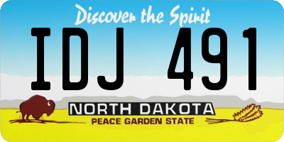 ND license plate IDJ491