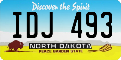 ND license plate IDJ493
