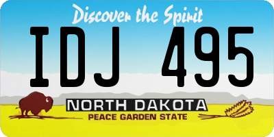 ND license plate IDJ495