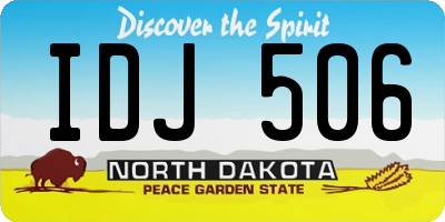 ND license plate IDJ506