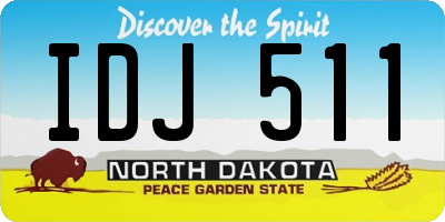 ND license plate IDJ511