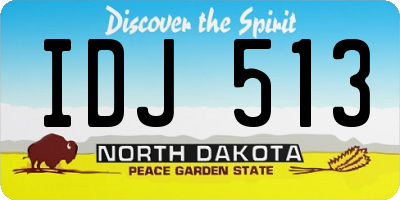 ND license plate IDJ513