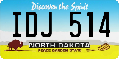 ND license plate IDJ514
