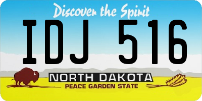 ND license plate IDJ516