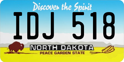 ND license plate IDJ518