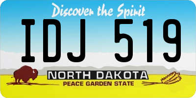 ND license plate IDJ519
