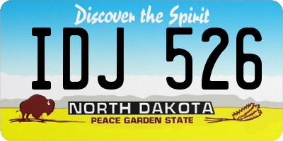 ND license plate IDJ526