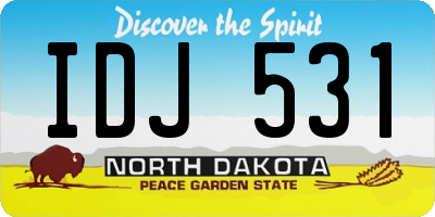 ND license plate IDJ531