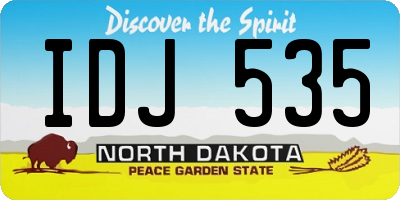 ND license plate IDJ535