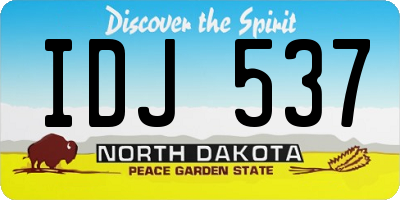 ND license plate IDJ537