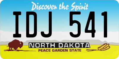 ND license plate IDJ541