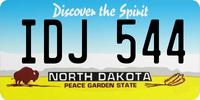 ND license plate IDJ544