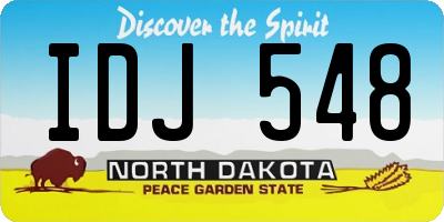 ND license plate IDJ548