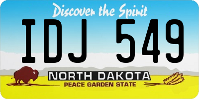 ND license plate IDJ549