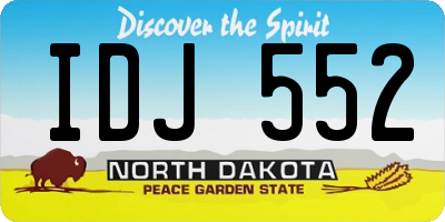 ND license plate IDJ552