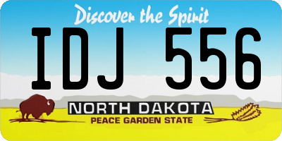 ND license plate IDJ556