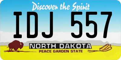 ND license plate IDJ557