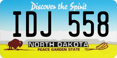 ND license plate IDJ558