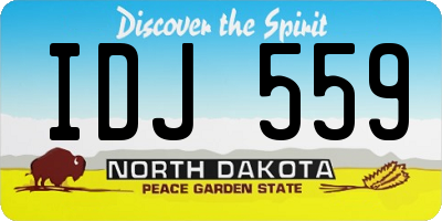 ND license plate IDJ559