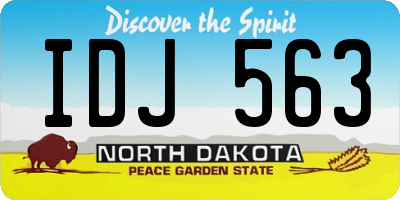 ND license plate IDJ563