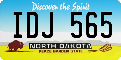 ND license plate IDJ565