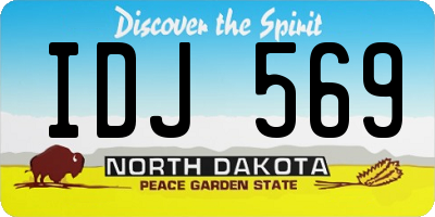 ND license plate IDJ569