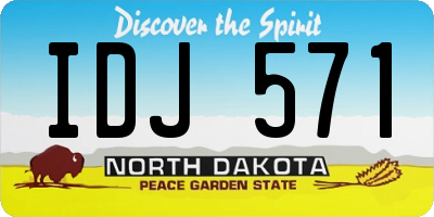 ND license plate IDJ571