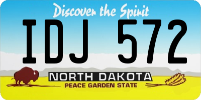 ND license plate IDJ572