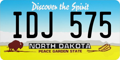 ND license plate IDJ575