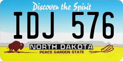 ND license plate IDJ576