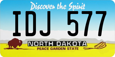ND license plate IDJ577