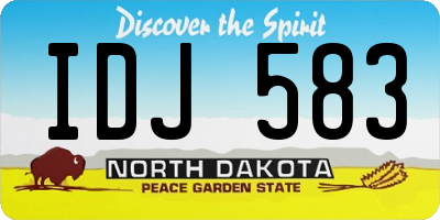 ND license plate IDJ583
