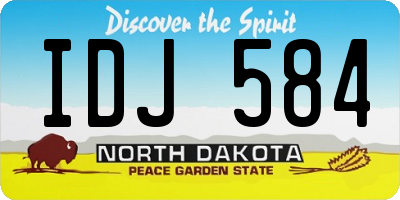ND license plate IDJ584
